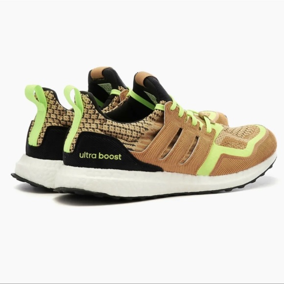 ADIDAS ULTRABOOST 5.0 DNA BROWN VOLT NEON ATHLETIC BOOST RUNNING SHOES GX5255 - Picture 5 of 8